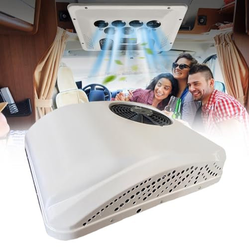 RV Roof Air Conditioner - Efficient 12V/24V Cooling & Heating System for Trucks, Motorhomes, and Caravans - Ideal for Trailers and Camper Vans
