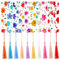 Oruola 10 Stück Gepresste Blumen Lesezeichen,Personalisiertes Harz Lesezeichen,Transparente Gepresste Blumen Bookmark mit Quaste für Frauen Kinder Leser Lehrer Studenten,Mehrfarbig