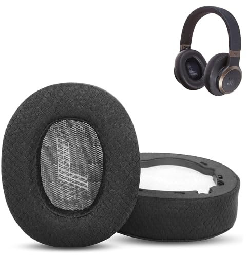 HAIZEEN Copri-Cuscinetti Auricolari di Ricambio Compatibile con JBL Live 650BTNC, E65BTNC, Live 660BTNC, Duet NC Cuffie Wireless – Tessuto Traspirante & Schiuma di Alta Qualità