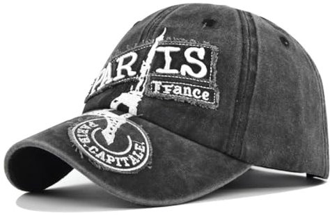 Paris Baseballkappe, Anime, Snapback-Kappe, Hip-Hop, flach, verstellbar, Stickerei, Denim, mehrfarbig, Einheitsgröße
