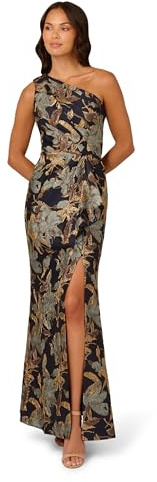 Adrianna Papell Women's One Shoulder Jacquard Dress Dress