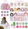 Adorable Design Makeup Play Set, Dress Up Sticker Book, Princess Up Games, Decorative Creative Makeup Kit 24x27x3cm for Indoor, Present, Living Room, Bed Room, Multicolor