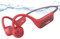 Wantek Swimming Bone Conduction Headphones Bluetooth 5.3 Open-Ear Sport Headset with 32GB MP3 Player, IP68 Waterproof for Running, Cycling, Hiking (Red)