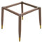 Marco de patas de mesa de metal moderno para muebles, cocina, comedor, mesa de comedor, kit de patas para mármol, cristal, madera, con ventosa y tornillo, 45 cm x 45 cm x 72 cm, base marrón dorada.