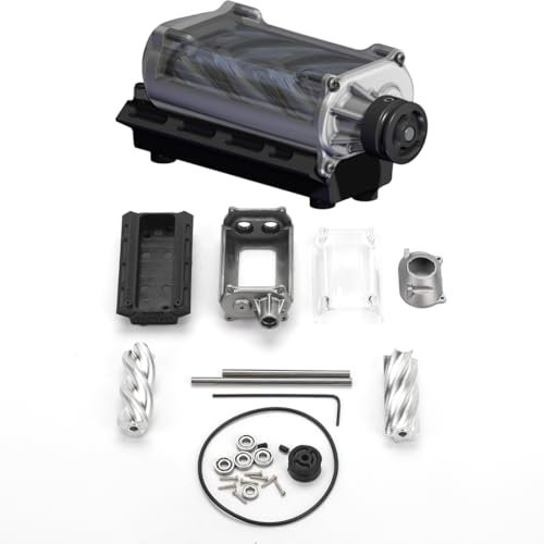 HOPBLOCK V8 Motor Bausatz, MAD RC 1:10 Maßstab CNC Dynamisch Visual Supercharger Modell mit beweglichen Metallteilen DIY Montage Spielzeug