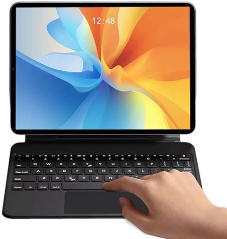 Tastaturhülle für Tab S7 S8 S9 S9FE, Magnetische Schwebende Freitragende Ständer Tastaturhülle mit Tastatur, Schützende Abnehmbare Tastaturhülle mit Smart Touchpad