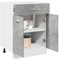 Myheimly Küchenschrank,Unterschrank Küche, Küchenmöbel, Küchenzeile,Standschrank Küche,Wandschränke,Aufbewahrungsschrank Schubunterschrank Betongrau 60x46x81,5 cm Holzwerkstoff