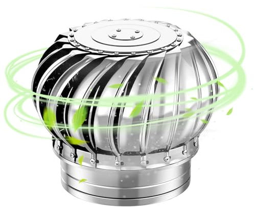 Dachventilator Drehbarer Kaminaufsatz In 304 Edelstahl-Dachventilator 110mm ~ 400mm Rotierende Schornsteinhaube Rohr-Abdeckkappe Für Die Meisten Standard-Kaminaufsätze(Ø 200mm)