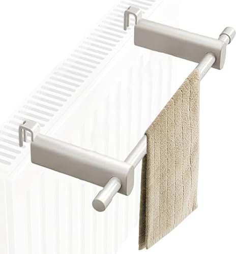 Radiator Towel Rail 12'' Heat-Resistant Safe Detachable Sturdy Over Radiator Towel Rail Hanger for Towels Clothes Toys, Over