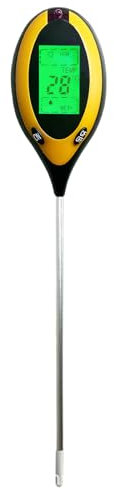 Soil Moisture Meter, 4 In 1 Plant Moisture Meter With PH/Light/Temperature/Agriculture Soil Tester Kit Plant Watering Indicator Soil Test Kit For Indoor Outdoor Gardening Lawn Farming Without Battery