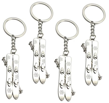 Healvian 4-teiliger Snowboard-schlüsselanhänger: Mini-skibrett-schlüsselanhänger Aus Coolem Metall Für Skibegeisterte Für Männer Und Frauen, Anhänger Snowboarden