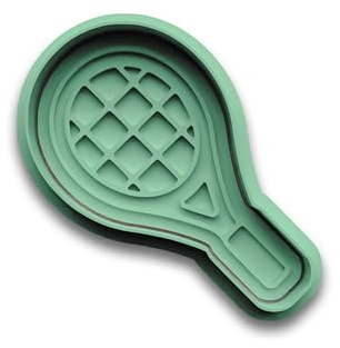 Tennisschläger Keksausstecher 2-teilig – Schwarz – Ausstechform mit Prägung – Tennis Keksform für Sportfans – PLA 3D-Druck – Geschenkidee für Tennisspieler & Backfreunde