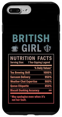 Funny British Girl Proud Women with UK Roots Case for iPhone 7 Plus/8 Plus