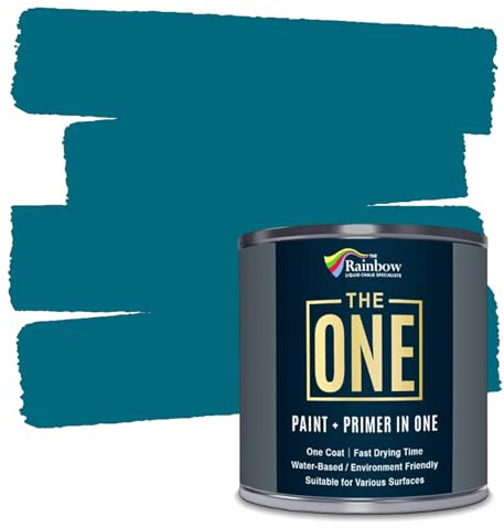 THE ONE All-In-One Paint & Primer - Teal Satin, 2.5 L | Multi-Surface 1 Coat Formula | Easy Indoor & Outdoor Decorating for Home & Garden Walls, Floors & Furniture | Durable, Water-Based & Low VOC