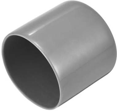 QUARKZMAN 4 Stück Gummi Endkappen 43mm PVC Kunststoffkappe Schutzkappen Abdeckung Fußkappen für Stuhlbeine Tischbeine Möbel Schrauben Bolzen Gewinde Metallstäbe Rohr Zaunpfosten Hellgrau