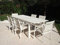 Tisch Kuba weiß ausziehbar 150/210 x 90 aus Aluminium für Garten und Outdoor