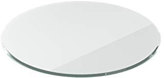 Funkenschutzplatte G12 Kreis 8mmx 1100mmx 1100mm mit 18mm Facette und Dichtlippe Glasplatte Bodenplatte Kaminplatte Funkenschutz Ofenplatte Kaminglas