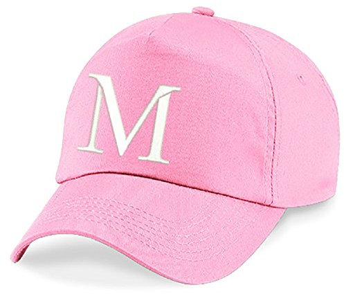 Unisex Bindemütze Babymütze Jungen Mädchen Mütze Baseball Cap Rosa Hut Kinder Kappe Alphabet A-Z 4sold (M)