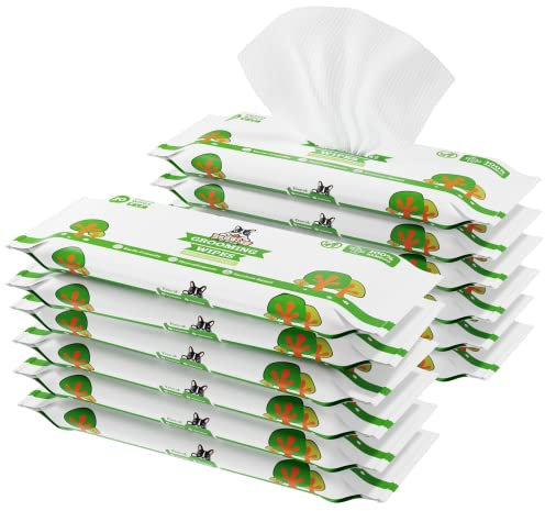 Pogi lingettes nettoyantes Format Voyage – à Base de Plantes, thé Vert – Pack de 240