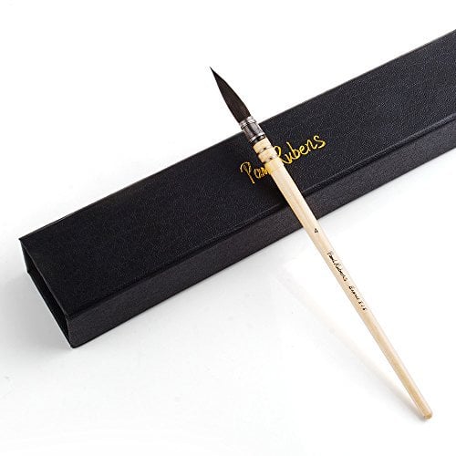 Paul Rubens Professional Watercolour Paint Brushes, Size 4 Wash/Mop Round Squirrel Hair Paint Brush for Art Painting, Fine Detailing, Acrylic, Gouache.