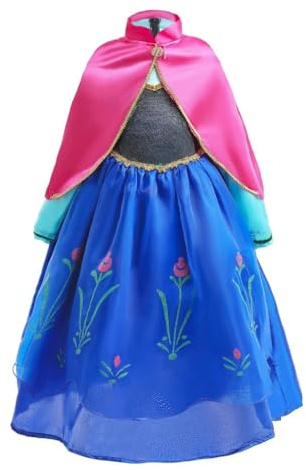 Lito Angels Vestito Costume Principessa Bambina 2-9 Anni con Mantello e Accessori per Carnevale