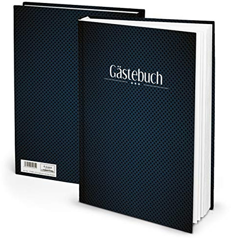 Logbuch-Verlag groß Gästebuch blau dunkelblau DIN A4 edel Hotel Ferienwohnung Hotel Feriengäste Kondolenzbuch Ferienhaus Hochzeit
