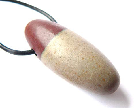 Shiva Lingam Edelstein Ketten Anhänger quer gebohrt