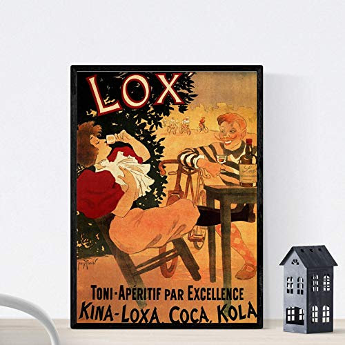 Nacnic Vintage Poster Vintage Anzeige Toni LOX-Aperitif Par Excellence, Kina-Loxa. Coca Kola 1895 .. Größe A3