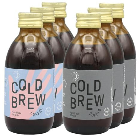 Good Spirits Bio Cold Brew Coffee 3x Ethiopia & 3x Classic Kaffee Kaltgetränk, EINWEG (6 x 200 ml)
