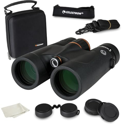 Celestron – Regal ED 8x42 Binoculars – Premium Optics for Birding, Hunting & Outdoor Use – Phase & Dielectric Coated BaK-4 Prisms – Fully Multi-Coated Glass – 4.9 ft Close Focus
