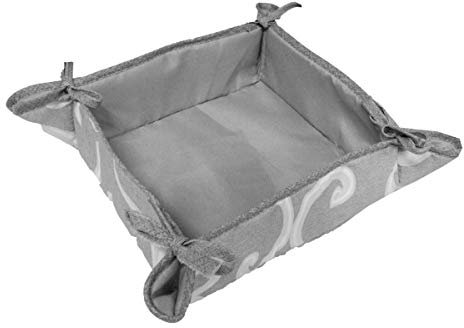 Russo Tessuti Sacca Sacco Portapane Porta Pane Ghirigori Laccetti Vari Colori-Grigio