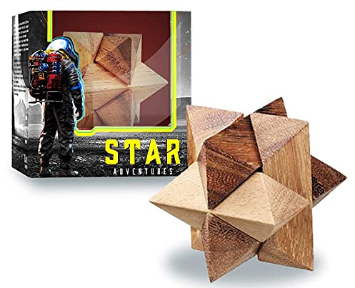 Logica Spiel Art. Polarstern - 3D-Knobelspiel aus Holz - Schwierigkeitsgrad 3/6 Schwer - Star Adventures Serie