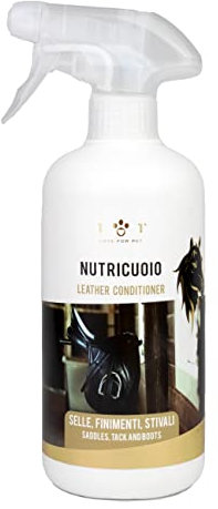 Nutricuoio Spray, 500ml – Pulisce, Nutre e Ammorbidisce tutti gli Oggetti di Cuoio come la Sella dei Cavalli, Finimenti, Stivali, Scarpe, Borse etc.. – Contiene solo Ingredienti Naturali – Linea 101