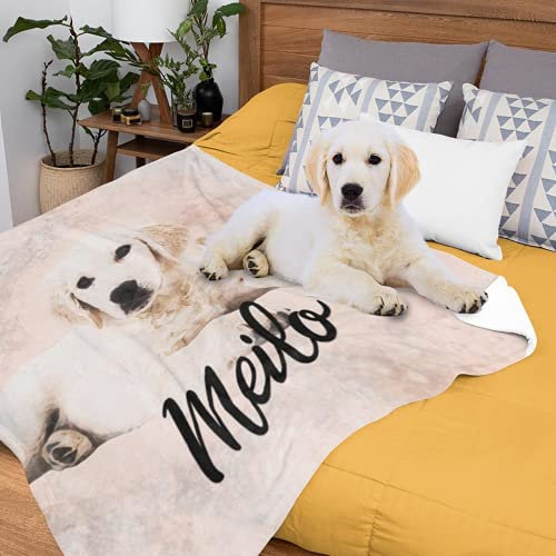 weiyou Fotodecke Selbst Gestalten,Haustier-Foto-Decken Superweiche Plüschdecke,Bedrucken Lassen Kuscheldecke Personalisierte Geschenk Für Freunde Familie Geburtstag Weihnachten (75x100cm)