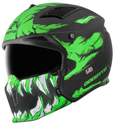 Bogotto Radic Skulash Helm, grün/schwarz, M