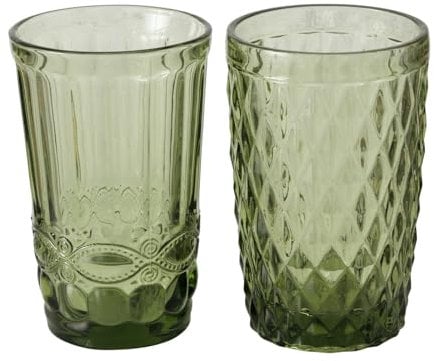 BOLTZE 2017843 Aurora Trinkglas 13 cm Sortiert (1 Stück)