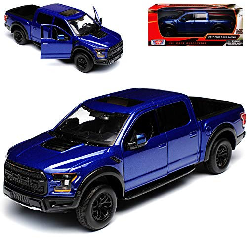 Motormax Ford F*150 Raptor Blau Pick-Up 13. Generation Ab 2014 Version 2017 1/27 1/24 Modell Auto