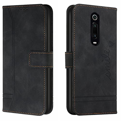 Lihondar Kompatibel mit Xiaomi Redmi K20/K20 Pro/Mi 9T/Mi 9T Pro Hülle, Klappbar Handyhülle Klapphülle mit Kartenfach Handytasche Handy Schutzhülle Tasche Leder Wallet Flip Case Book Cover (Schwarz)