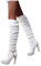 Kobilee Stivali Cowboy Donna Sopra il Ginocchio Pelle Vintage Stivali Alti con Tacco Morbidi Larghi Anfibi Elasticizzati Caldo Curvy Western Boots Stivaletti Invernali Sexy Camoscio