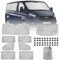 Wohnmobil Windschutzscheibe Sonnenschutz Ersatz für Ford Transit Custom LWB 2012-2022, 8 Teiliger Sonnenschutz für Frontscheibe, Internes Thermorollo Set mit Aufbewahrungstasche (8PCS-LWB)