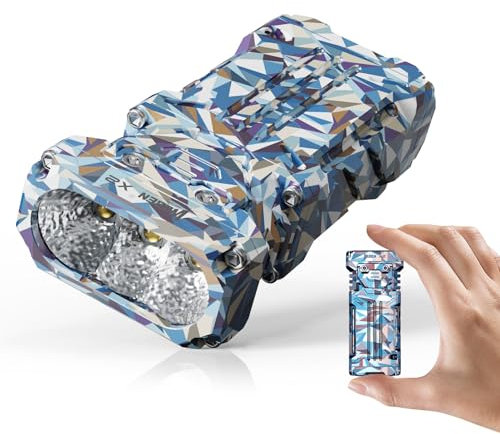 WUBEN X2 LED Taschenlampe, Extrem Hell 1800 Lumen USB Aufladbar Taschenlampen, 6 Modi Taschenlampe Batteriebetrieben, IP68 Wasserdicht Tragbare Flashlight für Outdoor Notfall Camping(Titanblau)