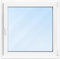 FENSTERVERSAND - Kunststofffenster 100x100 Weiß - zu öffnendes Fenster 100x100 Kunststoff mit Griff, Dreh- & Kippfenster, 2-fach Verglasung, Klarglas - DIN rechts - BxH: 1000x1000 mm, 70 mm Profil