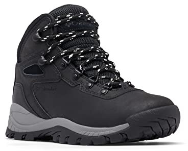 Columbia Newton Ridge Plus, Scarponi da trekking ed escursionismo di media altezza Donna, Black/Chalk, 36 EU