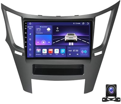 Android 12 Autoradio Mit 9 Zoll Bildschirm Für Subaru Legacy Outback 2009~2014 Autoradio Bluetooth 2 Din Mit Navi Multimedia MP5 Player Mit 720P Rückfahrkamera/RDS/DSP/Carplay,8 core m300s 4g+32g