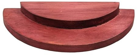 Präsentationstablett 1/2 Kreis Schmuckständer Schmuckständer 2 Etagen Holz Rot