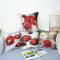 Ruedong Kissenbezug 40x40 cm 4er Set-Kissen Flammenrot Blumen Dekorative Kissenhülle Sofakissen Zierkissen Couchkissen Muster Dekokissen für Sofa Couch Wohnzimmer Schlafzimmer