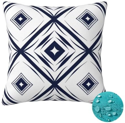 Outdoor Kissen Wetterfest 2 Stück Nordisch Kissenbezug 45x45 cm, Sommer Gartenkissen Deko Outdoor Sitzkissen Wetterfest, Kissenbezüge Geometrisch Outdoorkissen für Balkon Patio Garten Deko -OZ57
