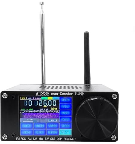 Rheross 4.17 Air ATS25 Max Decoder Full Band Radio Receiver FM RDS AM LW MW SW SSB Receiver Support 6.1 cm Touchscreen