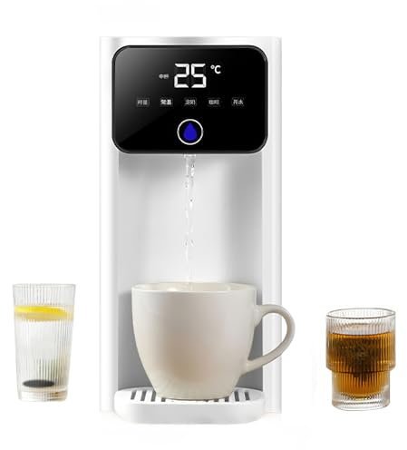 Instant Hot Water Dispenser with filter, 2200 W 1S heating LED Touch Display Adjustable 5 Temperatures & 4 Water Volume Dispense, 1 ℃ adjustment, energy saving, 3L Water Tank Capacity, BPA Free