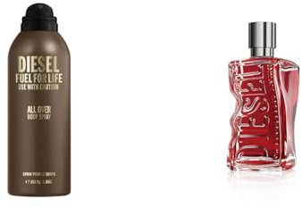 Diesel Fuel for Life Body Spray 200ml + D by Diesel Red Parfüm | Eau de Parfum für Herren 30 ml